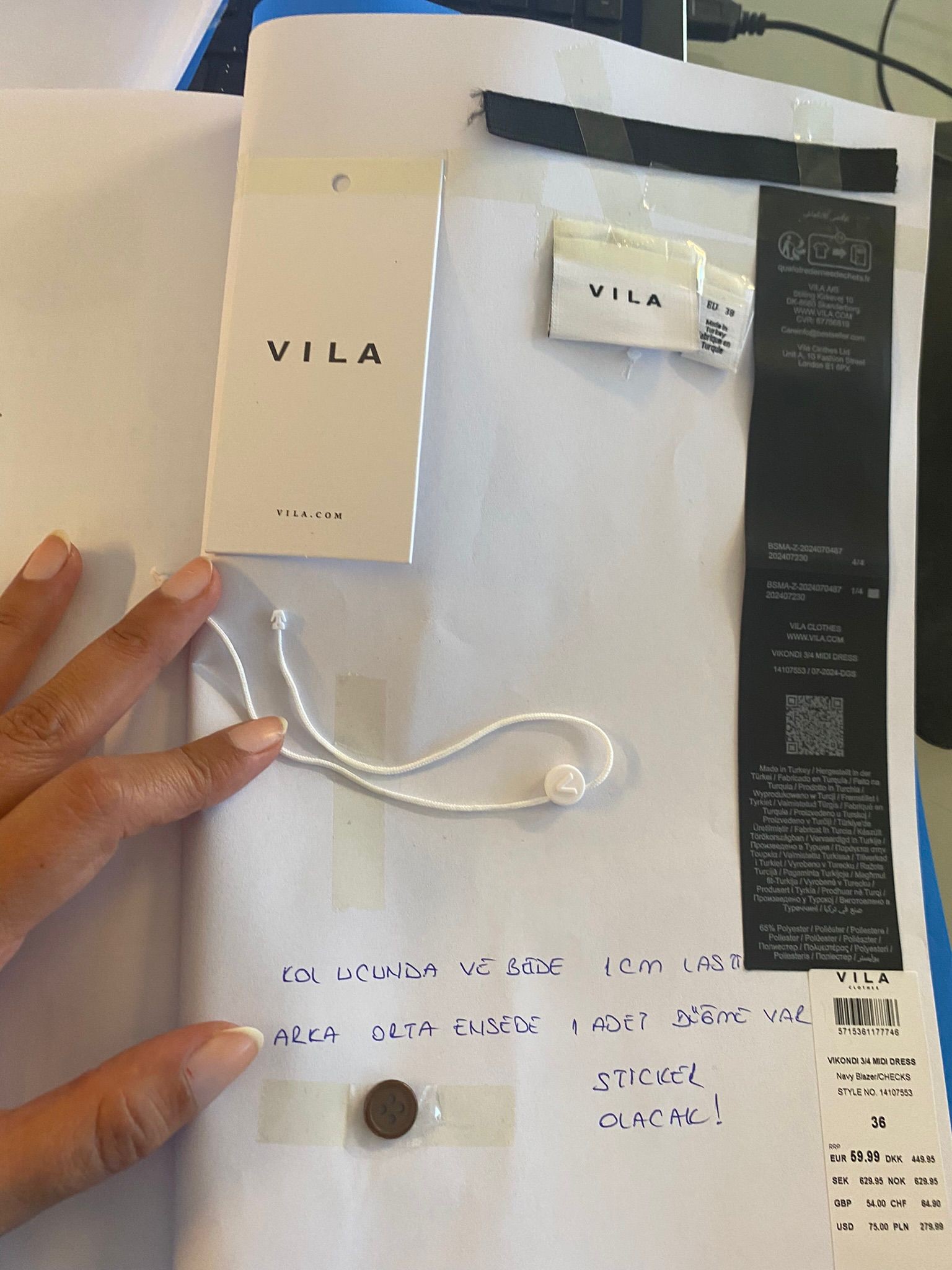 custom label production for bran vila by Alle Textile