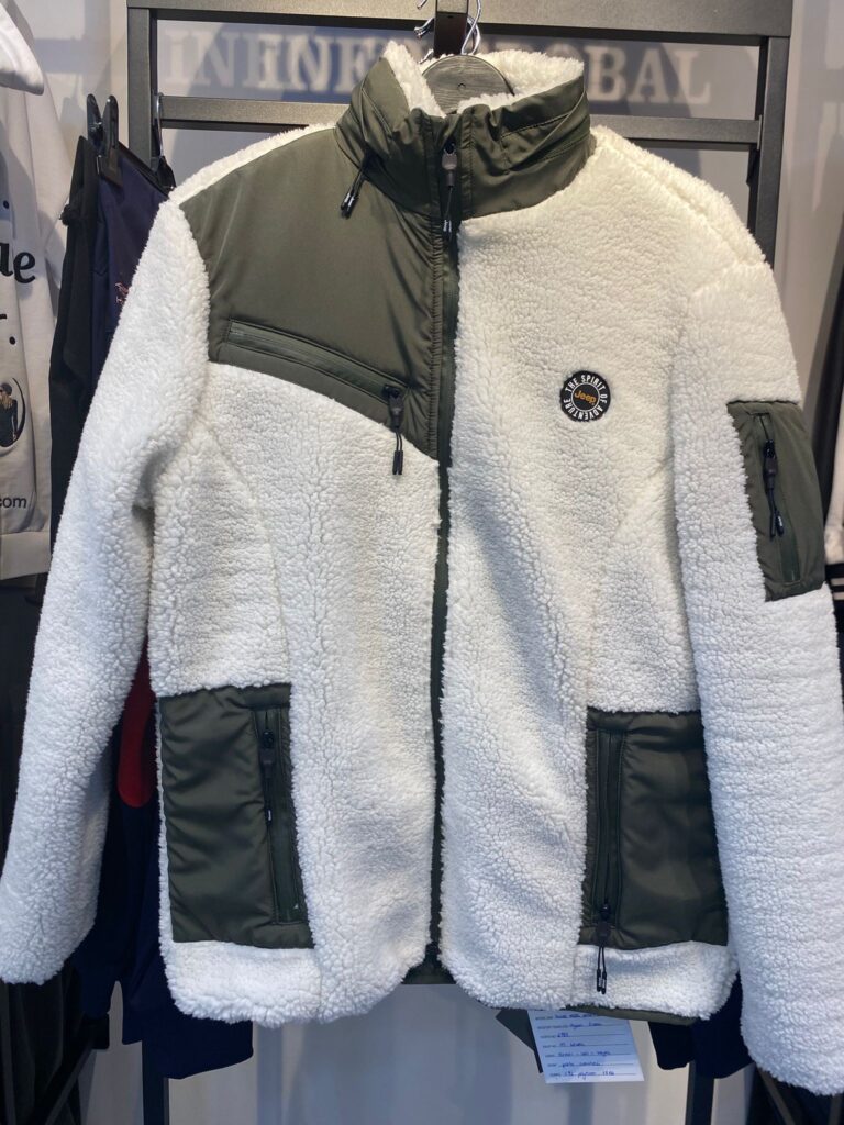 Soft plush fleece jacket for winter wear, made in İstanbul Turkey by Alle Textile